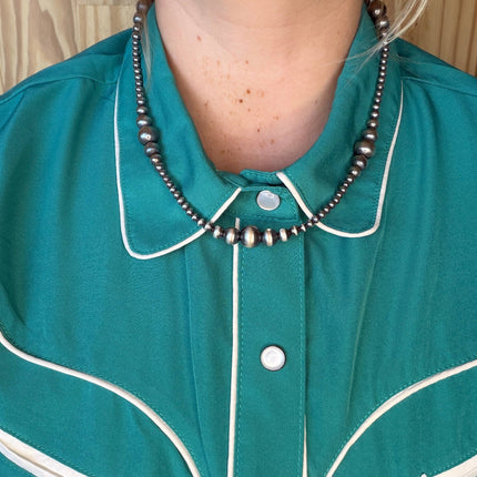 18" Graduated Sterling Pearls Necklace
