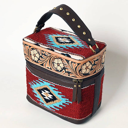 American Darling Saddle Blanket & Tooled Leather Jewelry Case