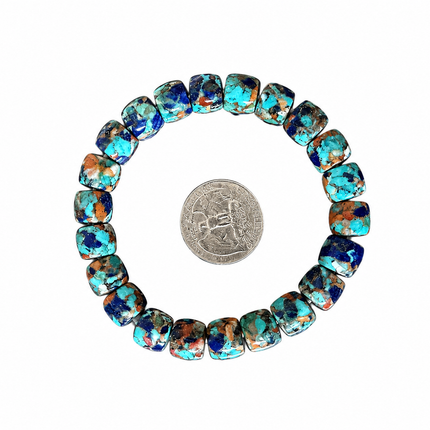 Blue Lapis & Turquoise Stretchy Bracelet