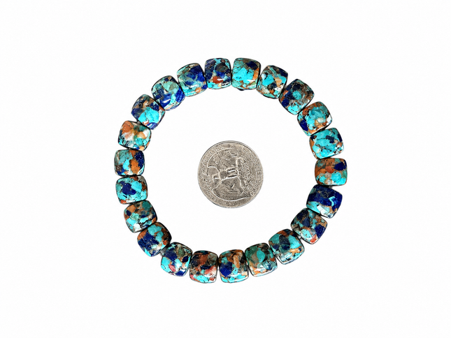Blue Lapis & Turquoise Stretchy Bracelet