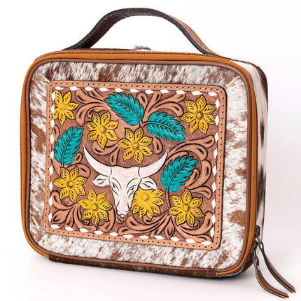 American Darling Cowhide & Tooled Leather Jewelry Case