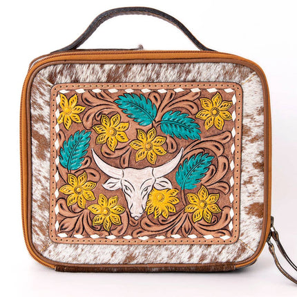 American Darling Cowhide & Tooled Leather Jewelry Case