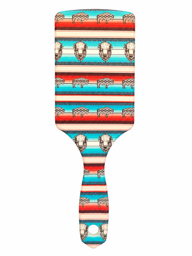 Western Style Hairbrush: Bufffalo