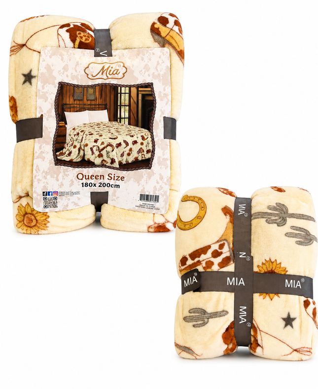 Mia Queen Size Blanket: Cowboy