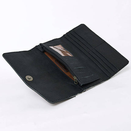 American Darling Cowhide and Leather Tooled Wallet