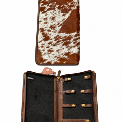 Large Hair On Hide Travel Jewelry Case
