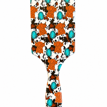 Western Style Hairbrush: Highland & Turquoise