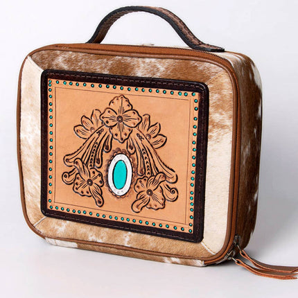 American Darling Cowhide & Tooled Leather Jewelry Case