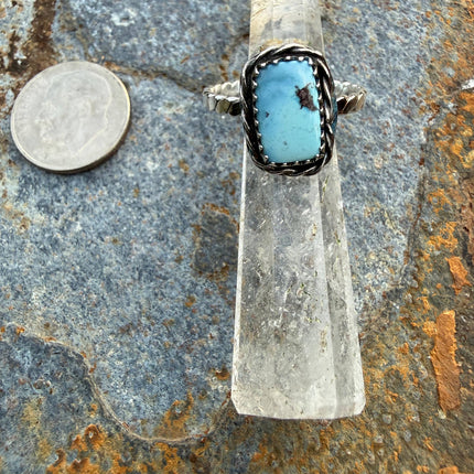 Golden Hills Turquoise Sterling Silver Ring: 5