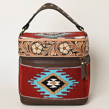 American Darling Saddle Blanket & Tooled Leather Jewelry Case