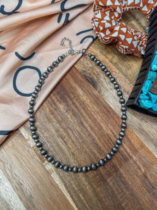 Choker Beaded Graduated Navajo Pearl Stackable Necklace