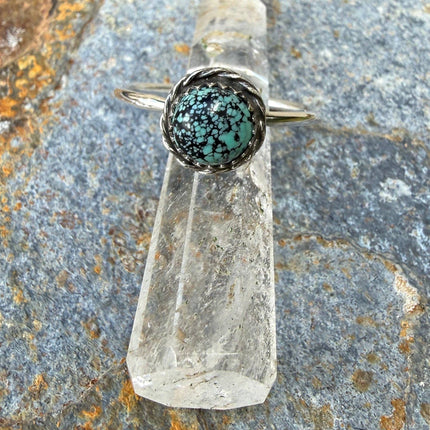 Blue Moon Turquoise Sterling Silver Ring: Size 13