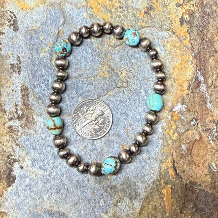 Number 8 Turquoise Pearl Bracelet