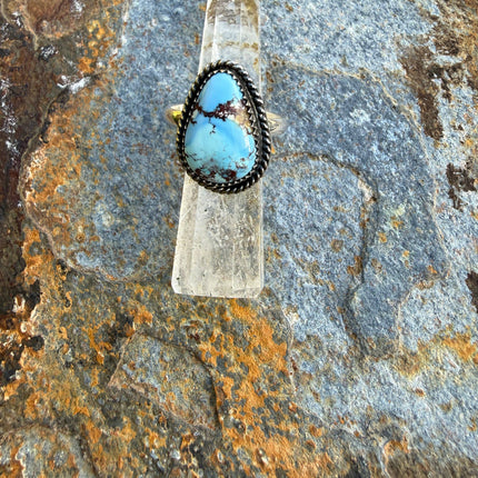 Golden Hills Turquoise Sterling Silver Ring: 5
