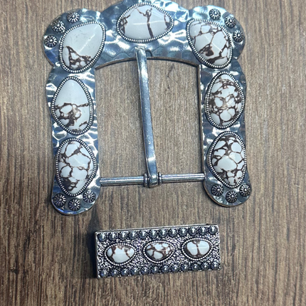 Buckle Up Belt Buckle White