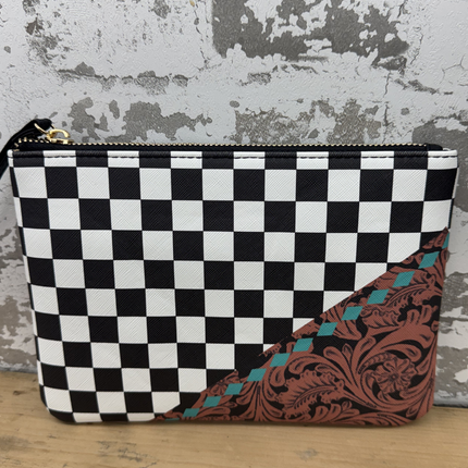 Cowgirl Check Cosmetic Bag