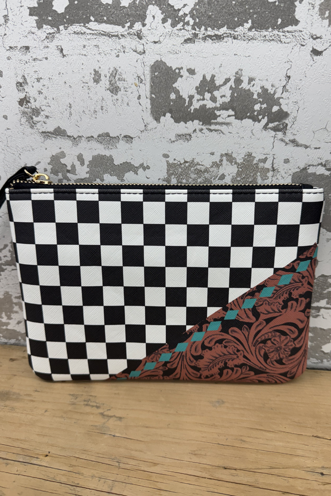 Cowgirl Check Cosmetic Bag