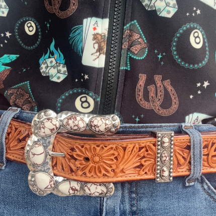 Buckle Up Belt Buckle White