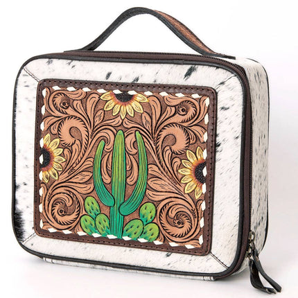 American Darling Cowhide & Tooled Leather Jewelry Case