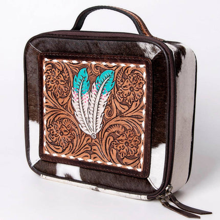American Darling Cowhide & Tooled Leather Jewelry Case