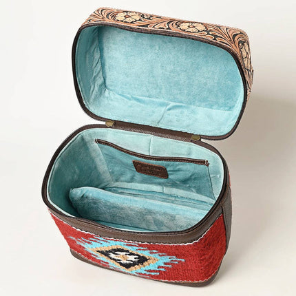 American Darling Saddle Blanket & Tooled Leather Jewelry Case