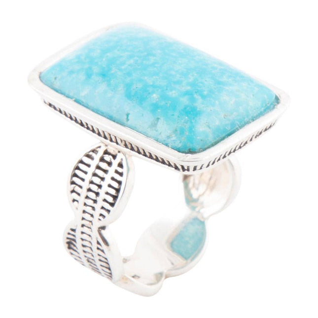 Zion Blue Turquoise and Sterling Silver Ring: 7
