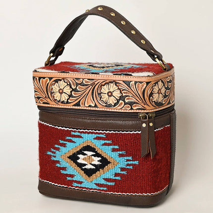 American Darling Saddle Blanket & Tooled Leather Jewelry Case