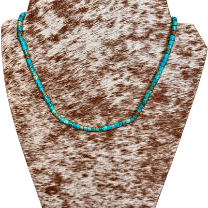 Turquoise String Beaded Necklace