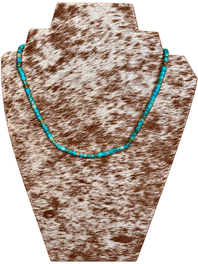 Turquoise String Beaded Necklace