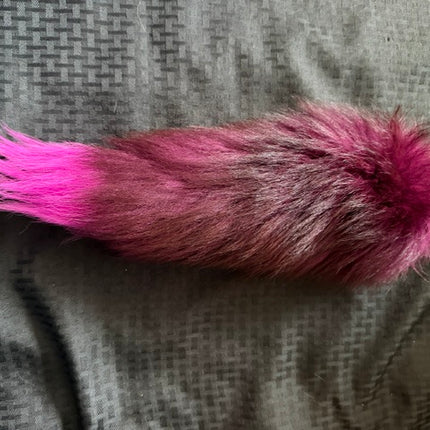 Colored Fox Tail: Pink and Black