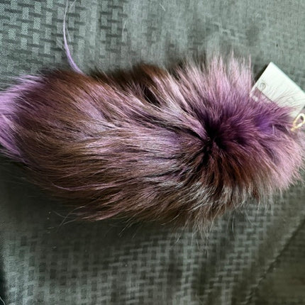 Colored Fox Tail: Purple and Black