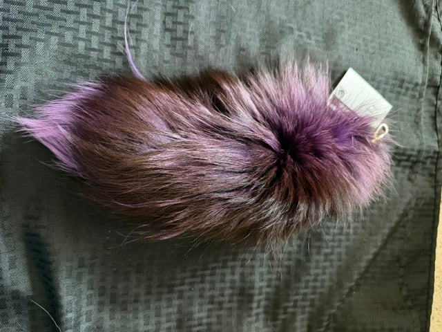 Colored Fox Tail: Purple and Black