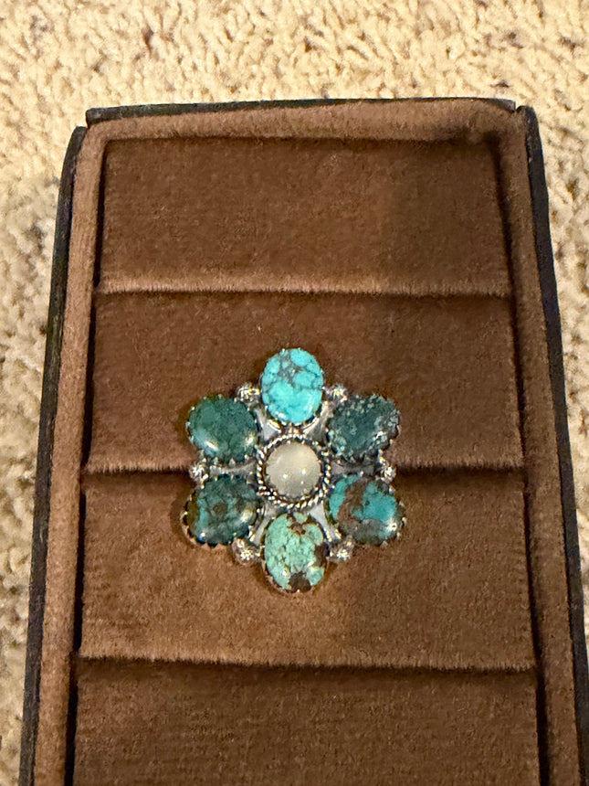 Blue Moon and Moonstone Ring
