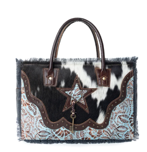 Myra Articulate Canvas & Hair-on Bag