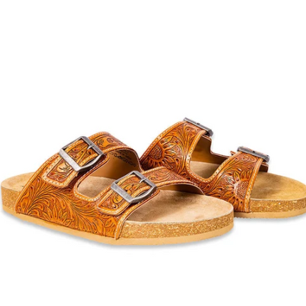 Myra Molly Leather Tooled Sandals