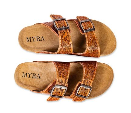 Myra Molly Leather Tooled Sandals