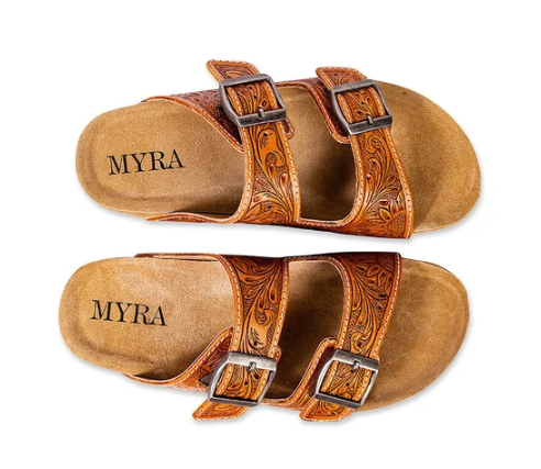 Myra Molly Leather Tooled Sandals