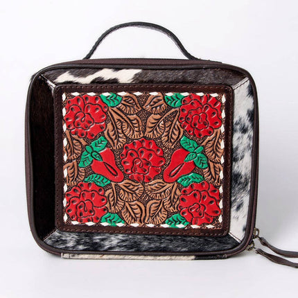 American Darling Cowhide & Tooled Leather Jewelry Case