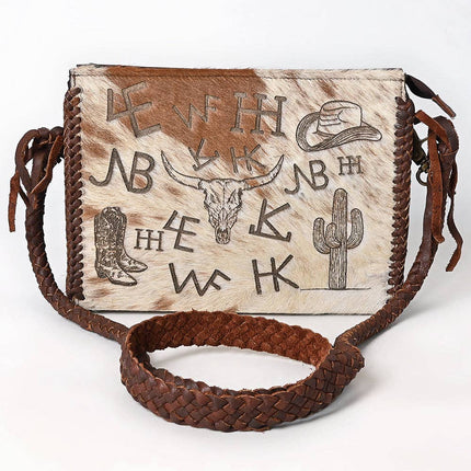 American Darling Hair On Genuine Leather Cross Body Purse