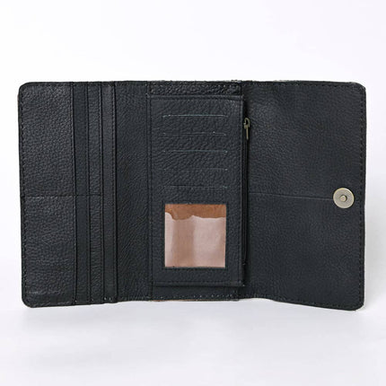American Darling Cowhide and Leather Tooled Wallet