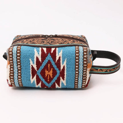 American Darling Saddle Blanket & Tooled Leather Toiletry Bag