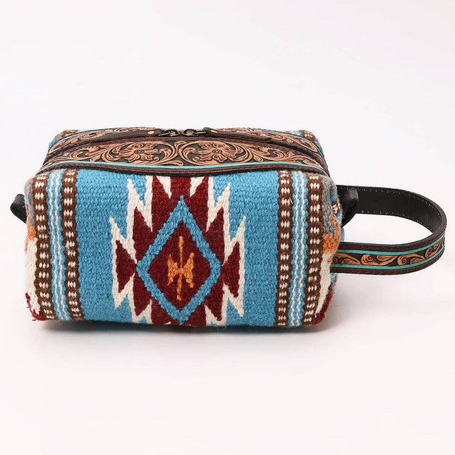 American Darling Saddle Blanket & Tooled Leather Toiletry Bag