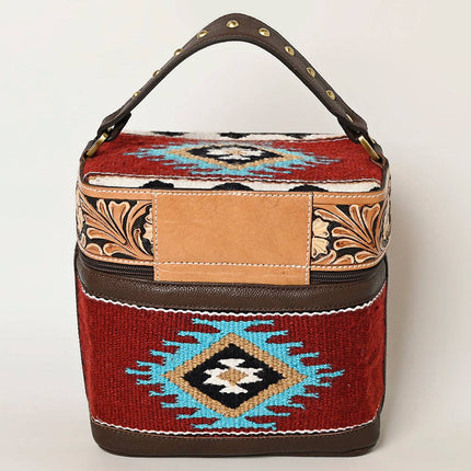 American Darling Saddle Blanket & Tooled Leather Jewelry Case