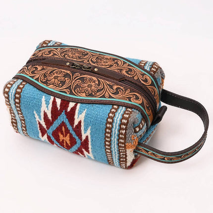American Darling Saddle Blanket & Tooled Leather Toiletry Bag