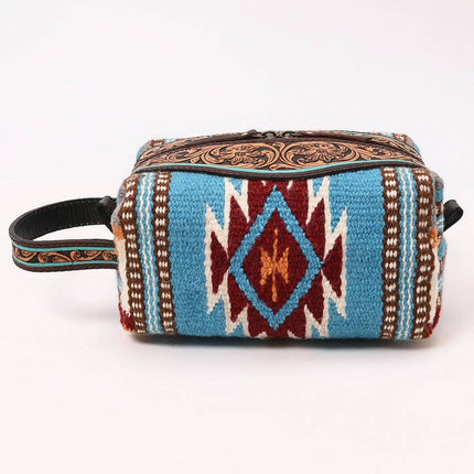 American Darling Saddle Blanket & Tooled Leather Toiletry Bag