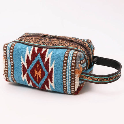 American Darling Saddle Blanket & Tooled Leather Toiletry Bag