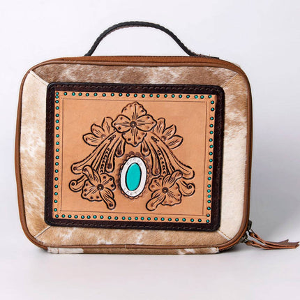 American Darling Cowhide & Tooled Leather Jewelry Case