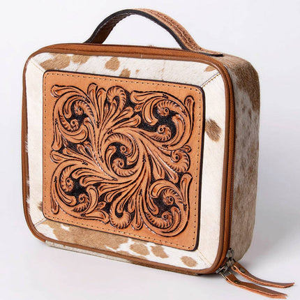 American Darling Cowhide & Tooled Leather Jewelry Case