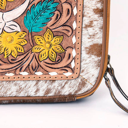 American Darling Cowhide & Tooled Leather Jewelry Case