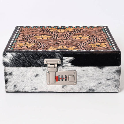 American Darling Cowhide & Tooled Leather Jewelry Case